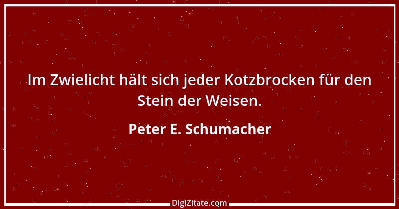 Zitat von Peter E. Schumacher 601