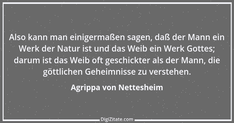 Zitat von Agrippa von Nettesheim 1