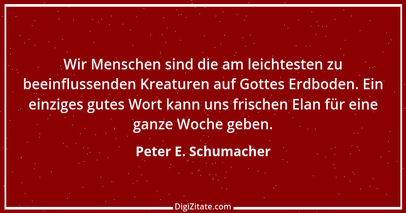 Zitat von Peter E. Schumacher 231