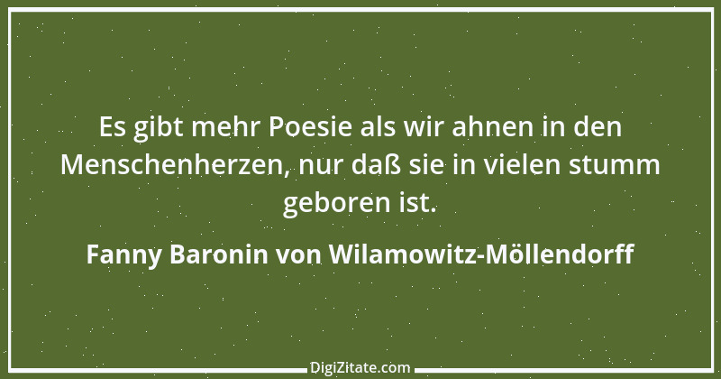 Zitat von Fanny Baronin von Wilamowitz-Möllendorff 2