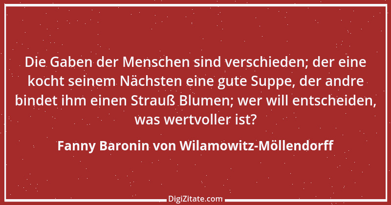 Zitat von Fanny Baronin von Wilamowitz-Möllendorff 6