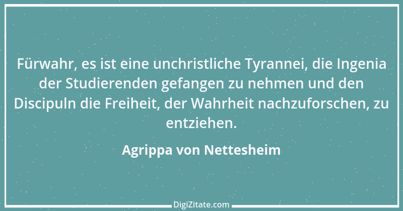 Zitat von Agrippa von Nettesheim 8