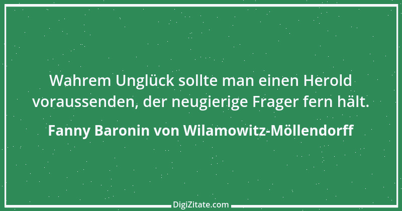 Zitat von Fanny Baronin von Wilamowitz-Möllendorff 7