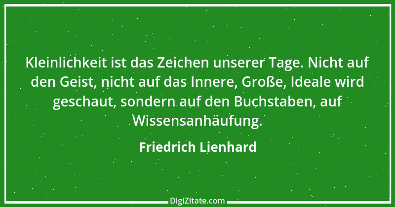 Zitat von Friedrich Lienhard 50