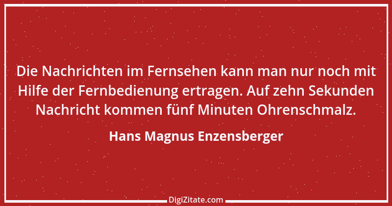 Zitat von Hans Magnus Enzensberger 28