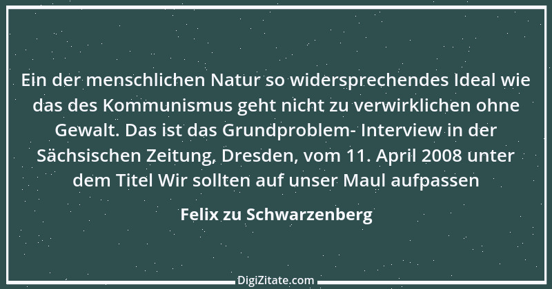 Zitat von Felix zu Schwarzenberg 2