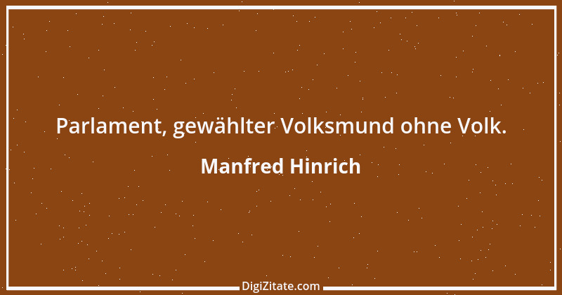 Zitat von Manfred Hinrich 1971