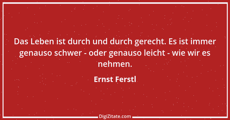 Zitat von Ernst Ferstl 1877