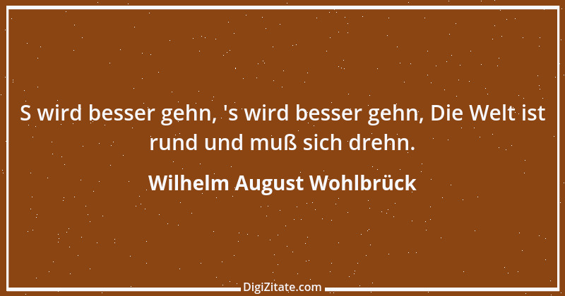 Zitat von Wilhelm August Wohlbrück 1