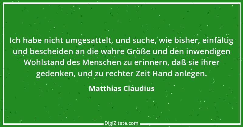 Zitat von Matthias Claudius 137