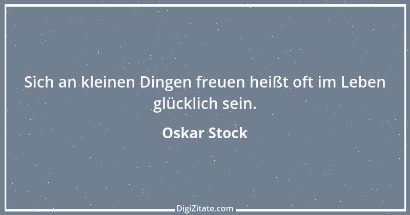 Zitat von Oskar Stock 40