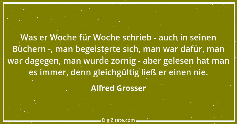 Zitat von Alfred Grosser 1