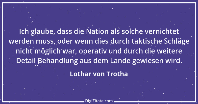 Zitat von Lothar von Trotha 2