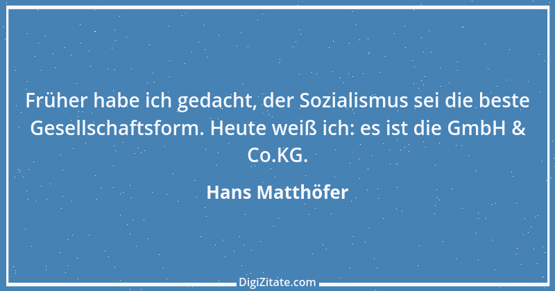 Zitat von Hans Matthöfer 1