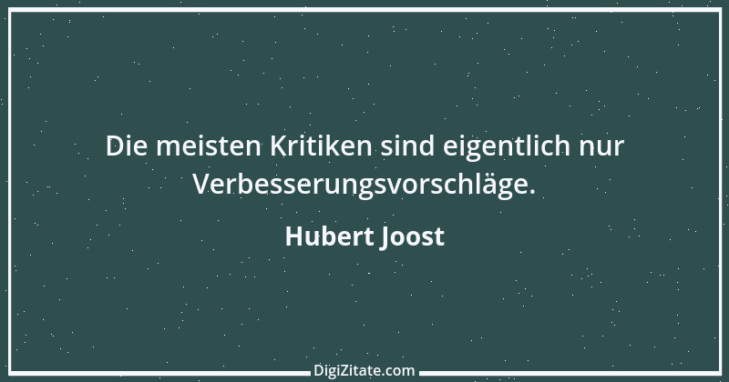 Zitat von Hubert Joost 4