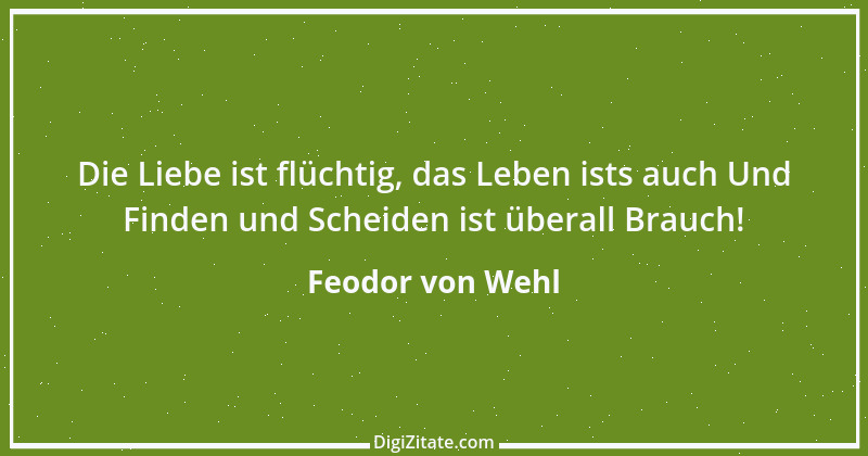 Zitat von Feodor von Wehl 1