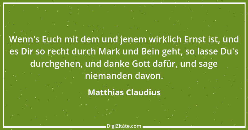 Zitat von Matthias Claudius 154