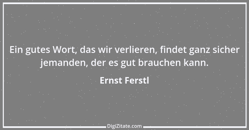 Zitat von Ernst Ferstl 1901