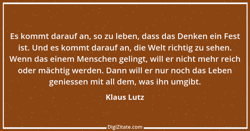 Zitat von Klaus Lutz 22