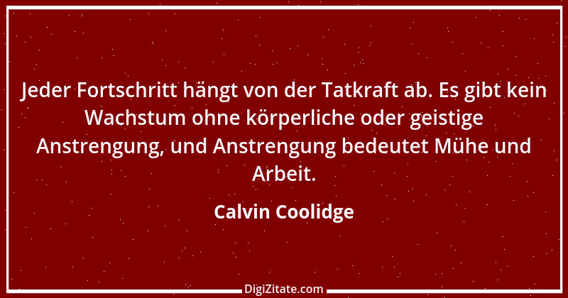 Zitat von Calvin Coolidge 17