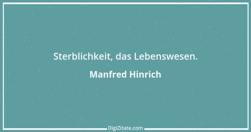 Zitat von Manfred Hinrich 1974