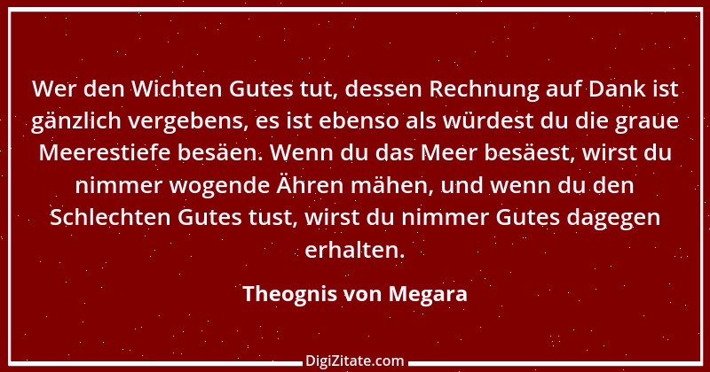 Zitat von Theognis von Megara 1