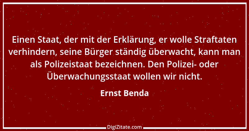 Zitat von Ernst Benda 1