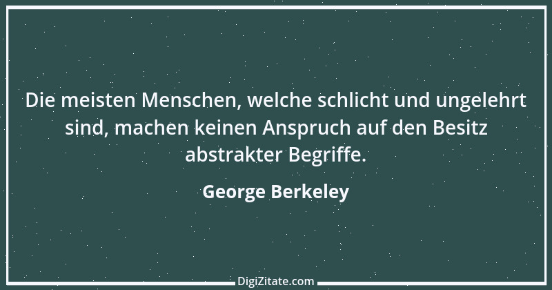 Zitat von George Berkeley 1