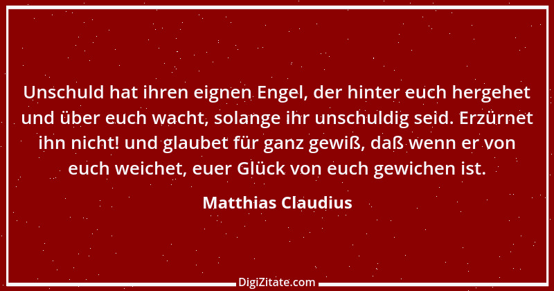 Zitat von Matthias Claudius 170