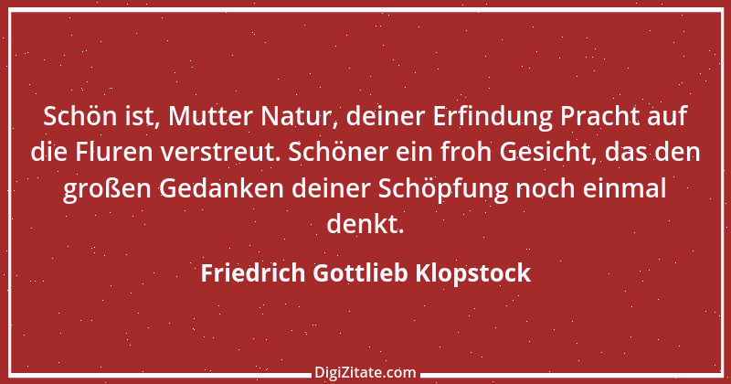 Zitat von Friedrich Gottlieb Klopstock 5