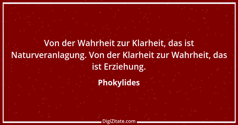 Zitat von Phokylides 3