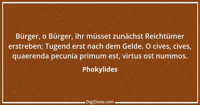 Zitat von Phokylides 4