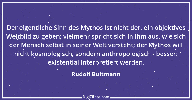 Zitat von Rudolf Bultmann 1