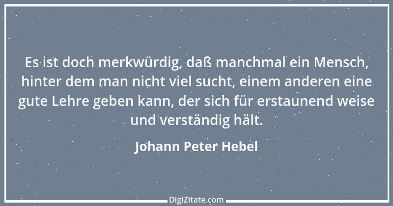 Zitat von Johann Peter Hebel 12