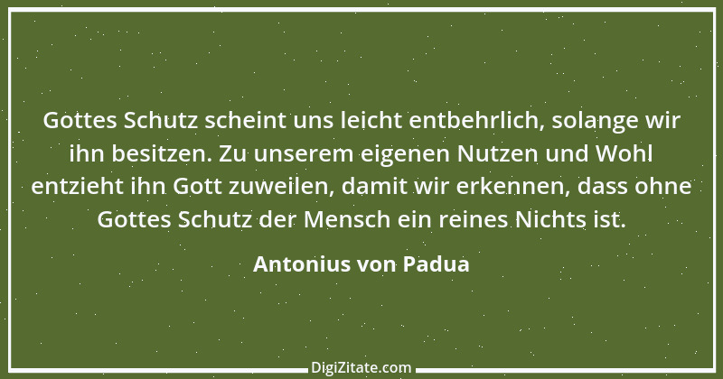 Zitat von Antonius von Padua 8