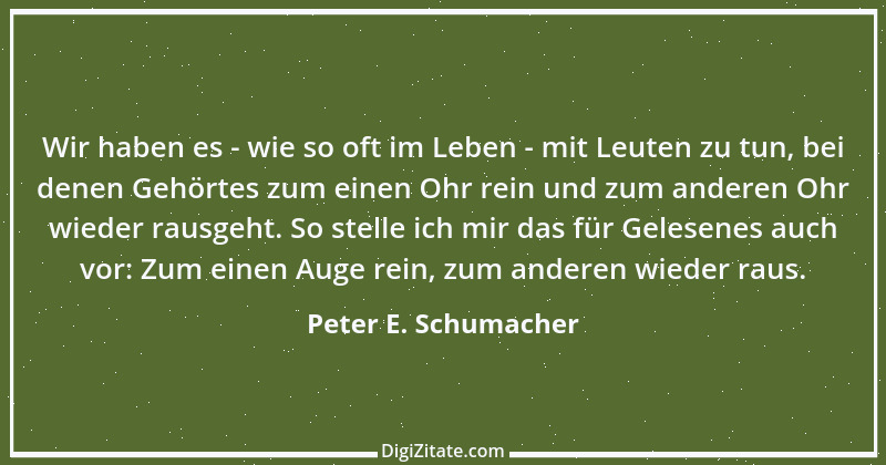 Zitat von Peter E. Schumacher 283