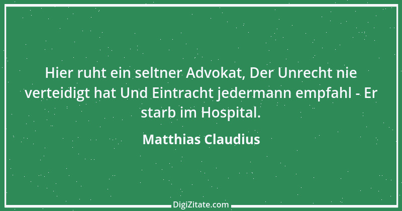 Zitat von Matthias Claudius 179