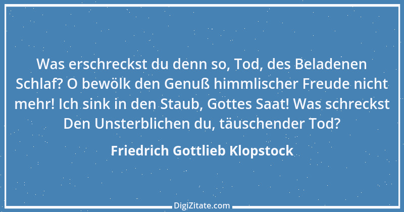 Zitat von Friedrich Gottlieb Klopstock 14