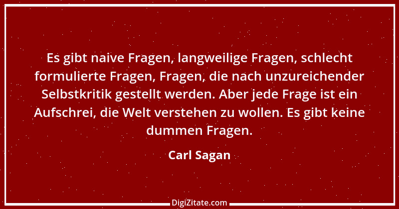 Zitat von Carl Sagan 1