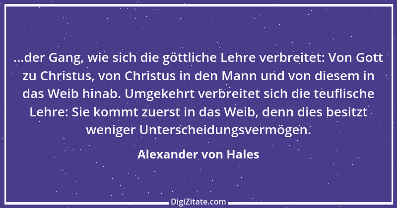 Zitat von Alexander von Hales 1