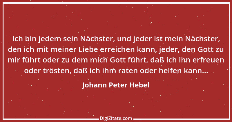 Zitat von Johann Peter Hebel 13