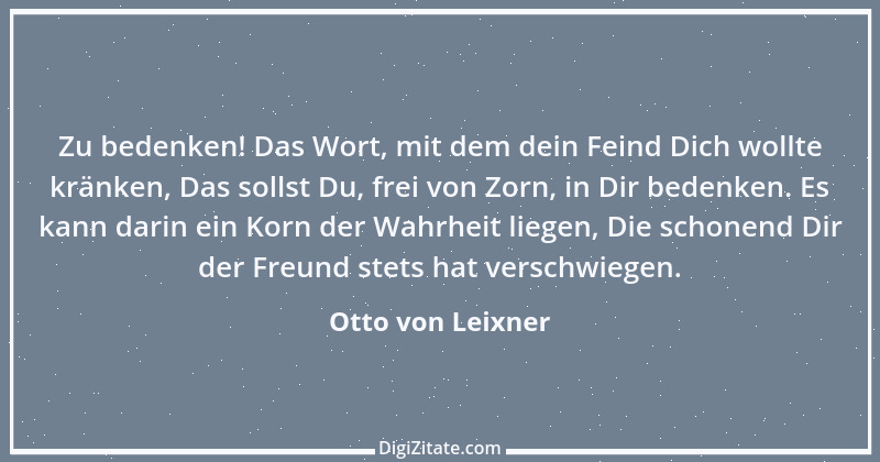 Zitat von Otto von Leixner 101