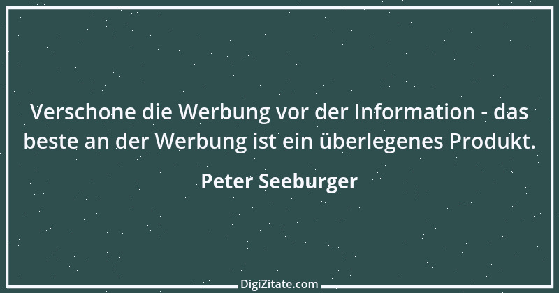 Zitat von Peter Seeburger 1