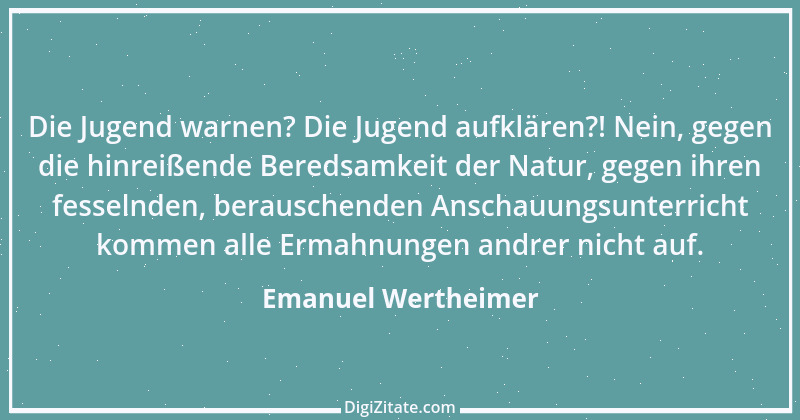 Zitat von Emanuel Wertheimer 564