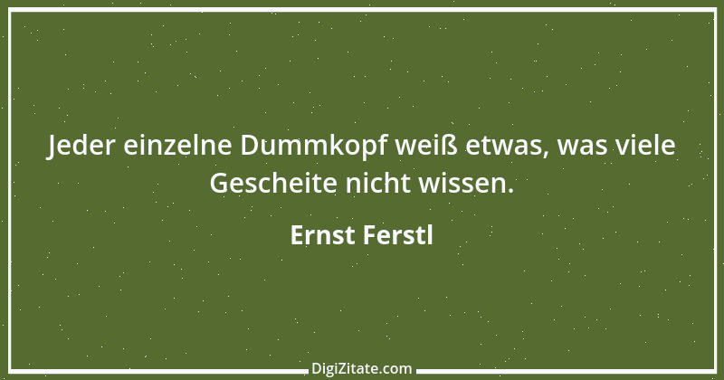 Zitat von Ernst Ferstl 1930