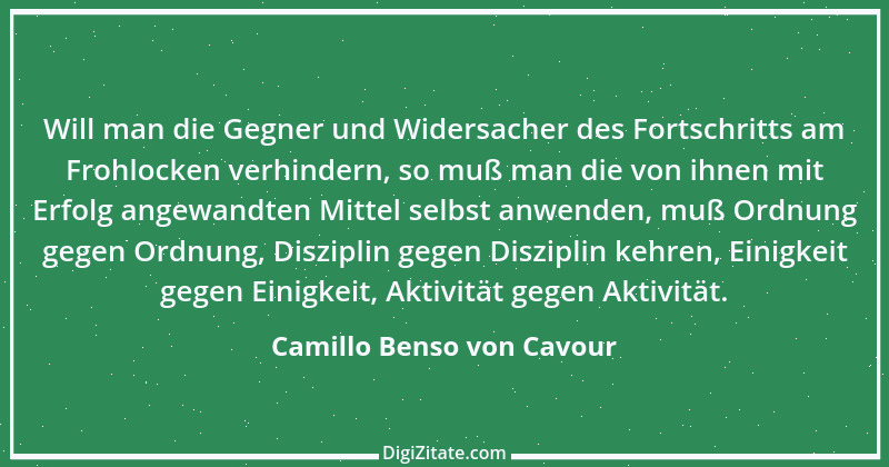 Zitat von Camillo Benso von Cavour 9