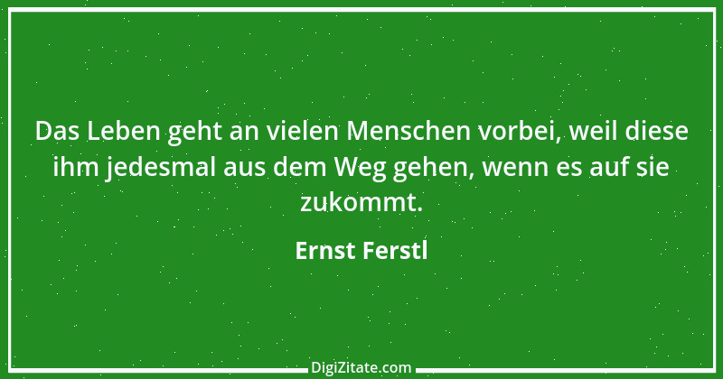 Zitat von Ernst Ferstl 1931