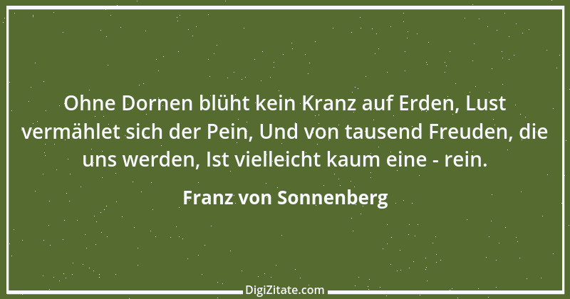 Zitat von Franz von Sonnenberg 1