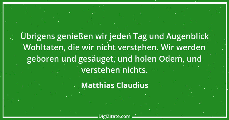 Zitat von Matthias Claudius 190