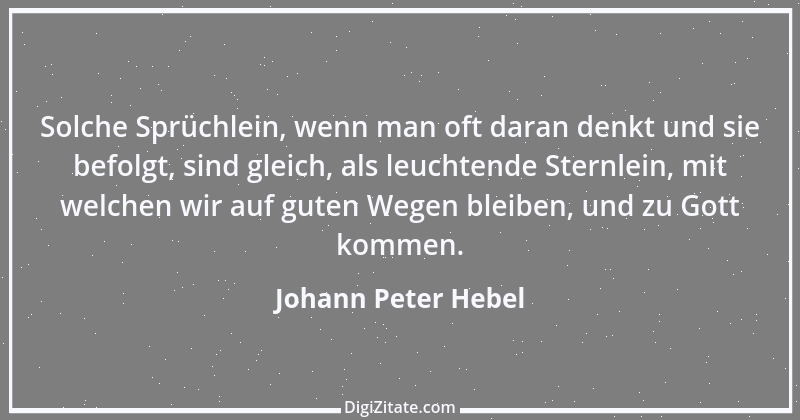 Zitat von Johann Peter Hebel 14